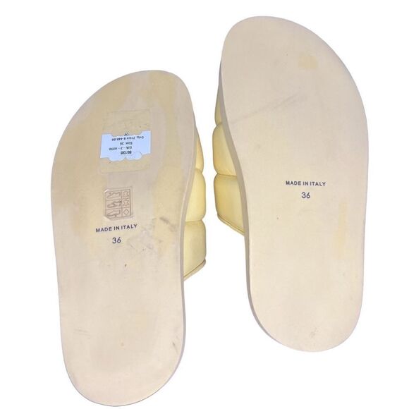 GIABORGHINI STITCHED PUFFY SLIDES Made in Italy NWOB Size 36 - Picture 7 of 7